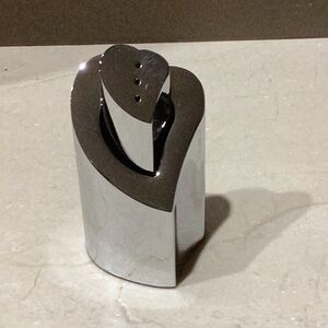 Lenox Heart in Heart Silver Plated Salt & Pepper Shakers Forevermore